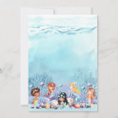 Meerjungfrau Einladung (Rückseite)