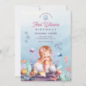 Meerjungfrau Einladung (Vorderseite)