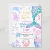 Meerjungfrau Einladung (Vorderseite)