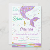 Meerjungfrau Einladung (Vorderseite)