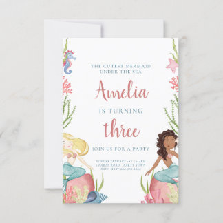 Meerjungfrau Einladung