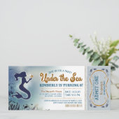 Meerjungfrau Einladung unter dem Glitzer des Meere (Stehend Vorderseite)