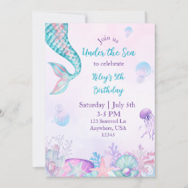 Meerjungfrau-Einladung Unter Dem Meer Einladung