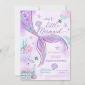 Meerjungfrau Einladung zum 2. Geburtstag (Vorderseite)