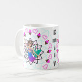 Meerjungfrau-Eiscreme-Prinzessin Personalized Kaffeetasse (Vorderseite Links)