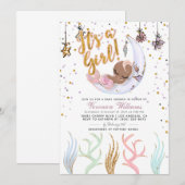 Meerjungfrau Es ist eine Mädchen-Babydusche Einladung (Vorne/Hinten)