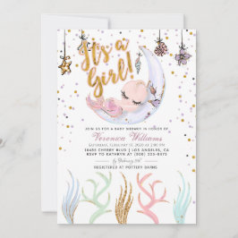 Meerjungfrau Es ist eine Mädchen-Babydusche Einladung