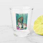 Meerjungfrau-Familie (braune Haut und Augen) Schnapsglas (Vorderseite)