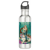 Meerjungfrau-Familie (Brunettes) Wasserflasche Edelstahlflasche (Vorderseite)
