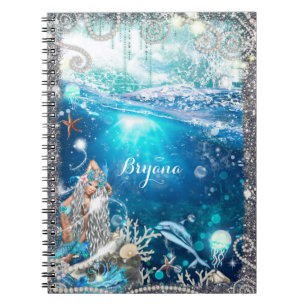 Meerjungfrau Fantasy Blond Verzauberter Strand Fan Notizblock