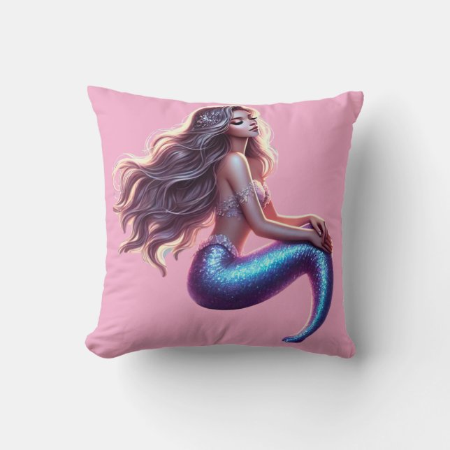 Meerjungfrau Fantasy Kissen (Vorderseite)