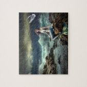 Meerjungfrau Fantasy Ocean Seascape Waves Strand Puzzle (Vertikal)