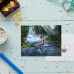 Meerjungfrau Fantasy Wasserfall Landschaft Postkarte<br><div class="desc">Dieses Design kann personalisiert werden, indem Sie die Option zum Hinzufügen von Text anpassen auswählen. Kontaktieren Sie mich unter colorflowcreations@gmail.com , wenn Sie dieses Design für ein anderes Produkt haben möchten. Kaufen Sie meine originale abstrakte Acrylmalerei zum Verkauf unter www.etsy.com/shop/colorflowart. Sehen Sie mehr meiner Kreationen oder folgen Sie mir unter...</div>