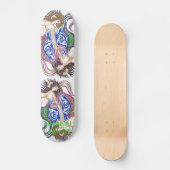 Meerjungfrau farbige Grafik Skateboard (Vorderseite)