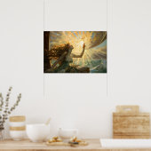 Meerjungfrau feiert das Sonnenposter Poster (Küche)