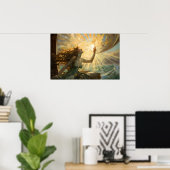 Meerjungfrau feiert das Sonnenposter Poster (Heimbüro)