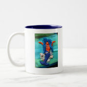 Meerjungfrau-Felsen-Tasse Zweifarbige Tasse (Links)