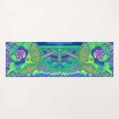 Meerjungfrau & Fisch, Unterwasserfantasie, nautisc Yogamatte (Rückseite (Horizontal))