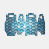 Meerjungfrau Fischskala Turquoise Gable Favor Box Geschenkschachtel (Ungefaltet)