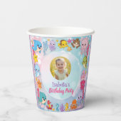 Meerjungfrau Foto Geburtstag Pappbecher (Rückseite)