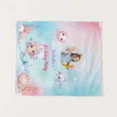 Meerjungfrau-Foto unter Meeresgeburt Wandteppich (Vorderseite (Horizontal))