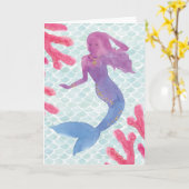 Meerjungfrau-Freunde I Karte (Gelbe Blume)