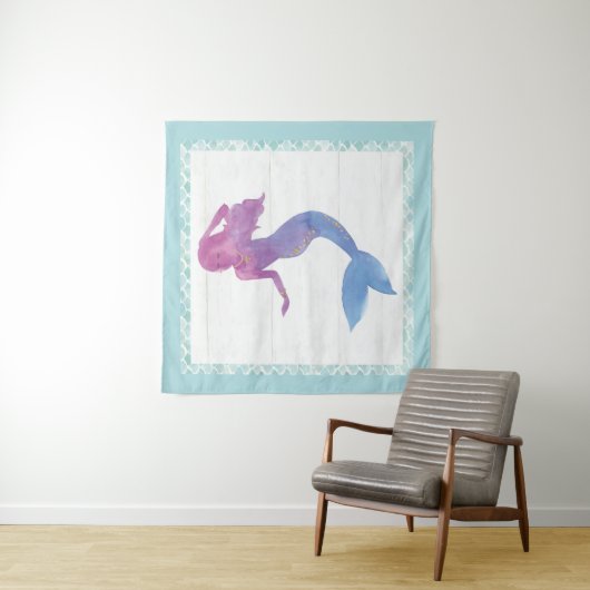 Meerjungfrau-Freunde III Wandteppich (Beispiel)
