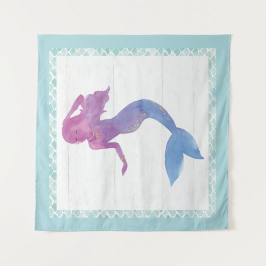 Meerjungfrau-Freunde III Wandteppich (Vorderseite)