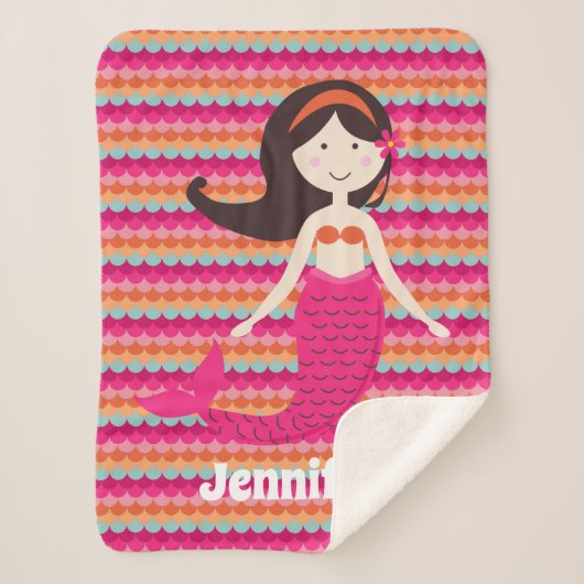 Meerjungfrau für Muster der tropischen Muschel She Sherpadecke (Vorderseite)