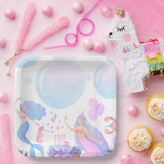 Meerjungfrau Geburtstag Pappteller (Party)