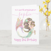 Meerjungfrau Geburtstag unter der Meereskarte Karte (Gelbe Blume)