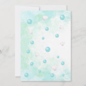 Meerjungfrau-Geburtstags-Einladung Einladung (Rückseite)