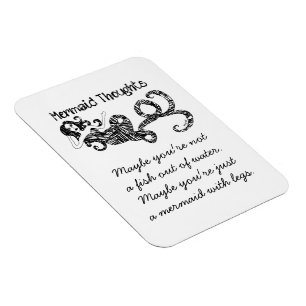 Meerjungfrau-Gedanken: Fische aus Wasser heraus Magnet