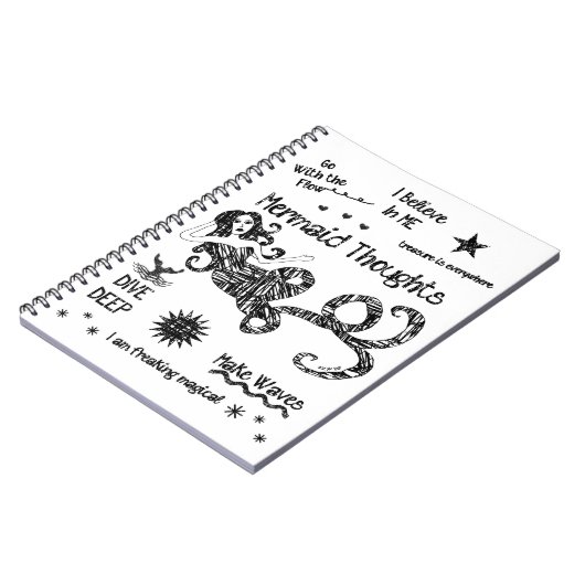 Meerjungfrau-Gedanken Notizblock (Linke Seite)