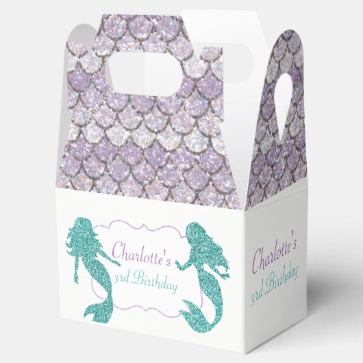 Meerjungfrau Gefälligkeitsboxen, Geburtstagsgeschm Geschenkschachtel (Geöffnet)