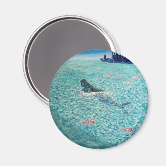 Meerjungfrau gegen die Tide Magnet (Vorderseite/Rückseite)