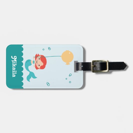 Meerjungfrau-Gepäckanhänger Gepäckanhänger (Vorderseite horizontal)