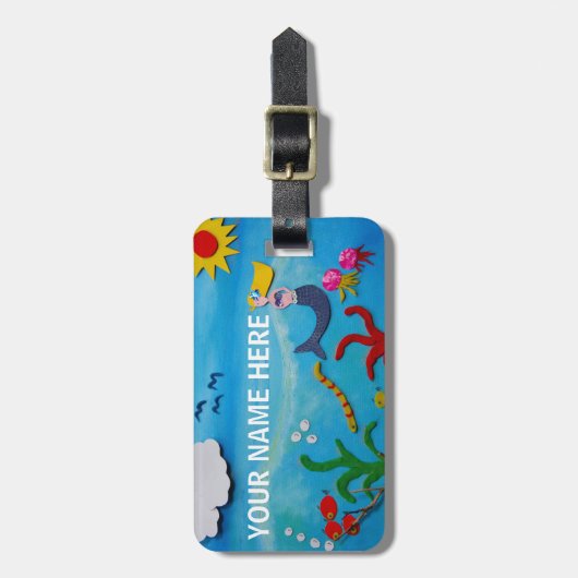 Meerjungfrau-Gepäckanhänger Gepäckanhänger (Vorderseite vertikal)