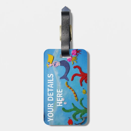 Meerjungfrau-Gepäckanhänger Gepäckanhänger (Rückseite vertikal)