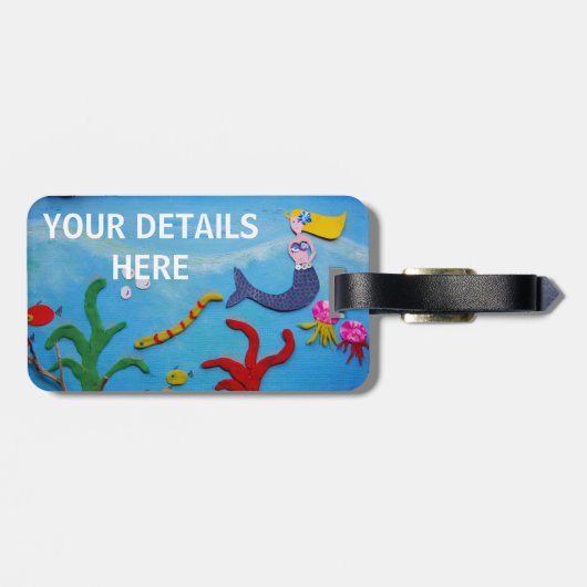 Meerjungfrau-Gepäckanhänger Gepäckanhänger (Rückseite horizontal)
