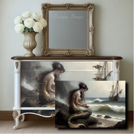 Meerjungfrau-Geschenk für die Meeresdekoupage Seidenpapier