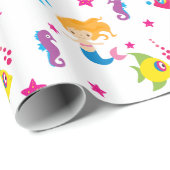 Meerjungfrau Geschenkpapier (Rolleneckpunkt)