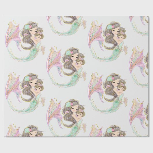 Meerjungfrau Geschenkpapier (Flach)