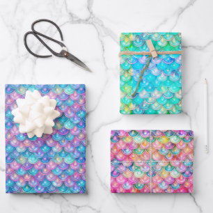 Meerjungfrau-Geschenkpapier, Geschenkverpackung un Geschenkpapier Set