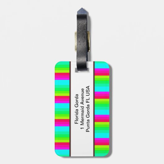 Meerjungfrau-Gewohnheits-Gepäckanhänger Punta Gepäckanhänger (Rückseite vertikal)