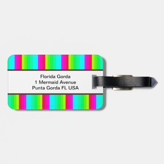 Meerjungfrau-Gewohnheits-Gepäckanhänger Punta Gepäckanhänger (Rückseite horizontal)