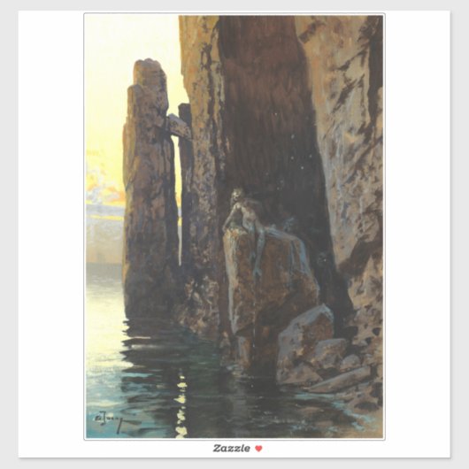 Meerjungfrau Girl Bare & Lurking Wünsche Aufkleber (Blatt)