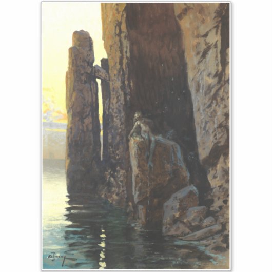 Meerjungfrau Girl Bare & Lurking Wünsche Aufkleber (Vorderseite)