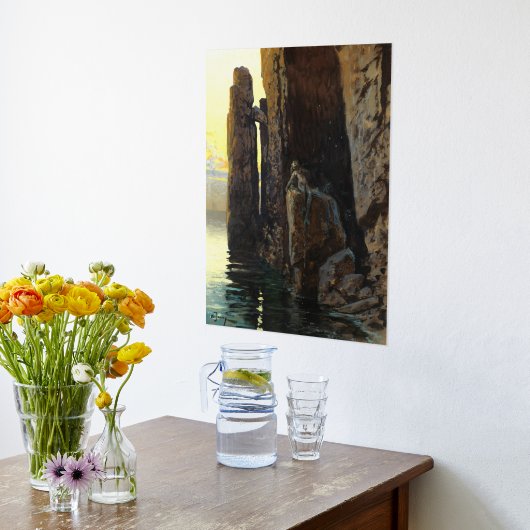 Meerjungfrau Girl Bare & Lurking Wünsche Foliendrucke (Ablage(Küche))