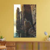 Meerjungfrau Girl Bare & Lurking Wünsche Leinwanddruck (Insitu (Wohnzimmer))